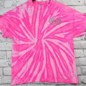 Ricky T's Treasure island Florida Tye Dye Pink Unisex SZ XL Drink UP B* T Shirt